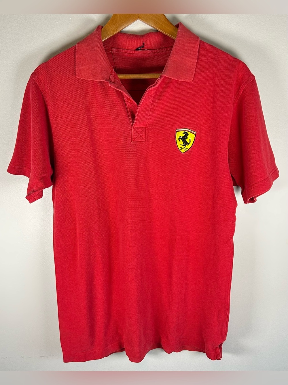 Vintage Ferrari F1 Formula 1 Racing Team Polo Shirt Men’s Size M 90's Cotton Red